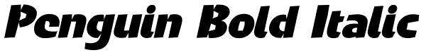 Penguin Bold Italic Font