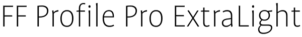 FF Profile Pro ExtraLight Font