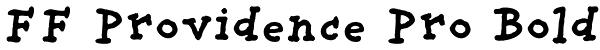 FF Providence Pro Bold Font