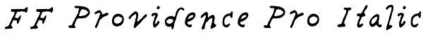 FF Providence Pro Italic Font