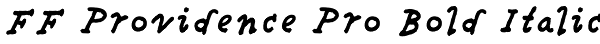 FF Providence Pro Bold Italic Font