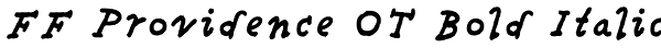 FF Providence OT Bold Italic Font