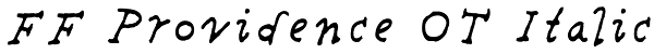 FF Providence OT Italic Font
