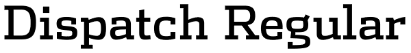 Dispatch Regular Font