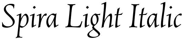 Spira Light Italic Font