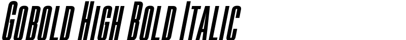 Gobold High Bold Italic Font