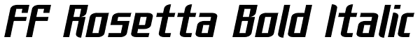 FF Rosetta Bold Italic Font