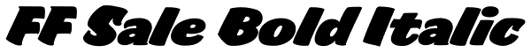 FF Sale Bold Italic Font