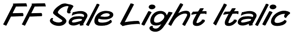 FF Sale Light Italic Font