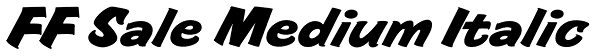 FF Sale Medium Italic Font