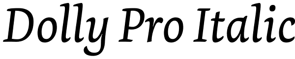 Dolly Pro Italic Font