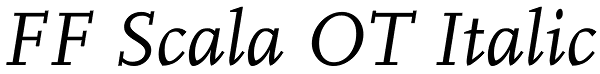 FF Scala OT Italic Font