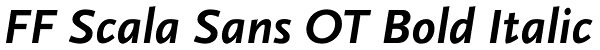 FF Scala Sans OT Bold Italic Font