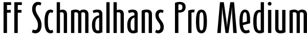 FF Schmalhans Pro Medium Font