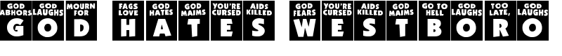 God Hates Westboro Font