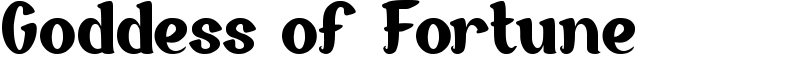 Goddess of Fortune Font