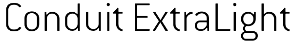 Conduit ExtraLight Font