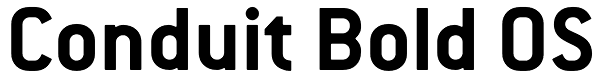 Conduit Bold OS Font