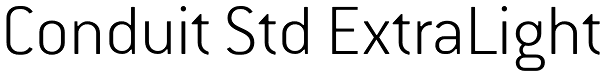 Conduit Std ExtraLight Font