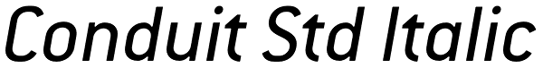 Conduit Std Italic Font