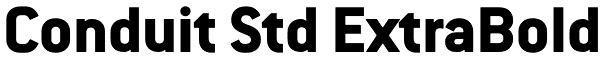 Conduit Std ExtraBold Font