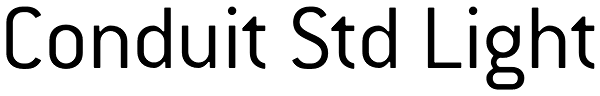 Conduit Std Light Font