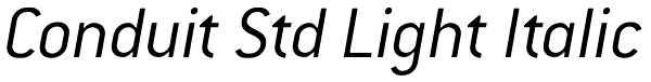 Conduit Std Light Italic Font