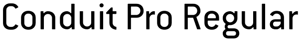 Conduit Pro Regular Font