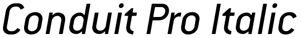 Conduit Pro Italic Font