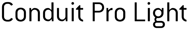 Conduit Pro Light Font