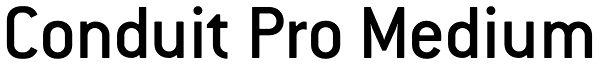 Conduit Pro Medium Font