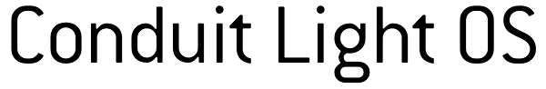 Conduit Light OS Font