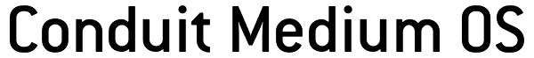 Conduit Medium OS Font