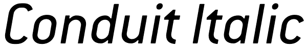 Conduit Italic Font