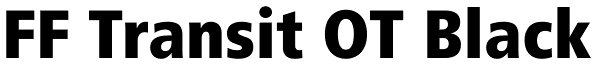 FF Transit OT Black Font