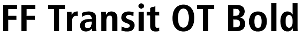 FF Transit OT Bold Font