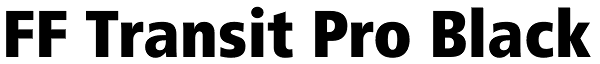 FF Transit Pro Black Font