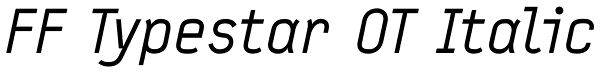 FF Typestar OT Italic Font