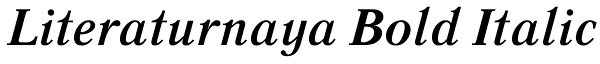 Literaturnaya Bold Italic Font