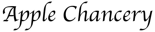 Apple Chancery Font