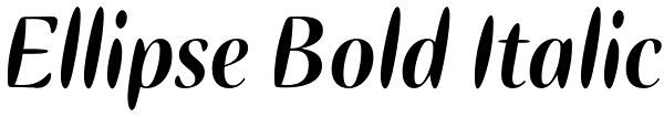 Ellipse Bold Italic Font