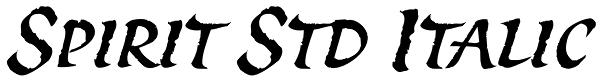 Spirit Std Italic Font