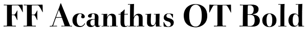 FF Acanthus OT Bold Font