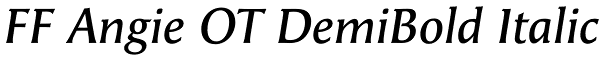 FF Angie OT DemiBold Italic Font