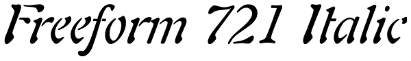 Freeform 721 Italic Font