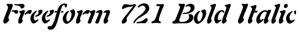 Freeform 721 Bold Italic Font