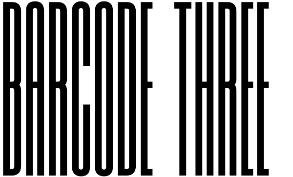 Barcode Three Font