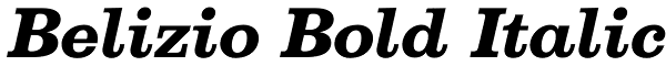 Belizio Bold Italic Font