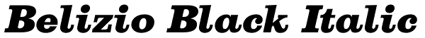 Belizio Black Italic Font