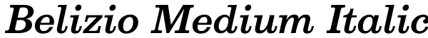 Belizio Medium Italic Font